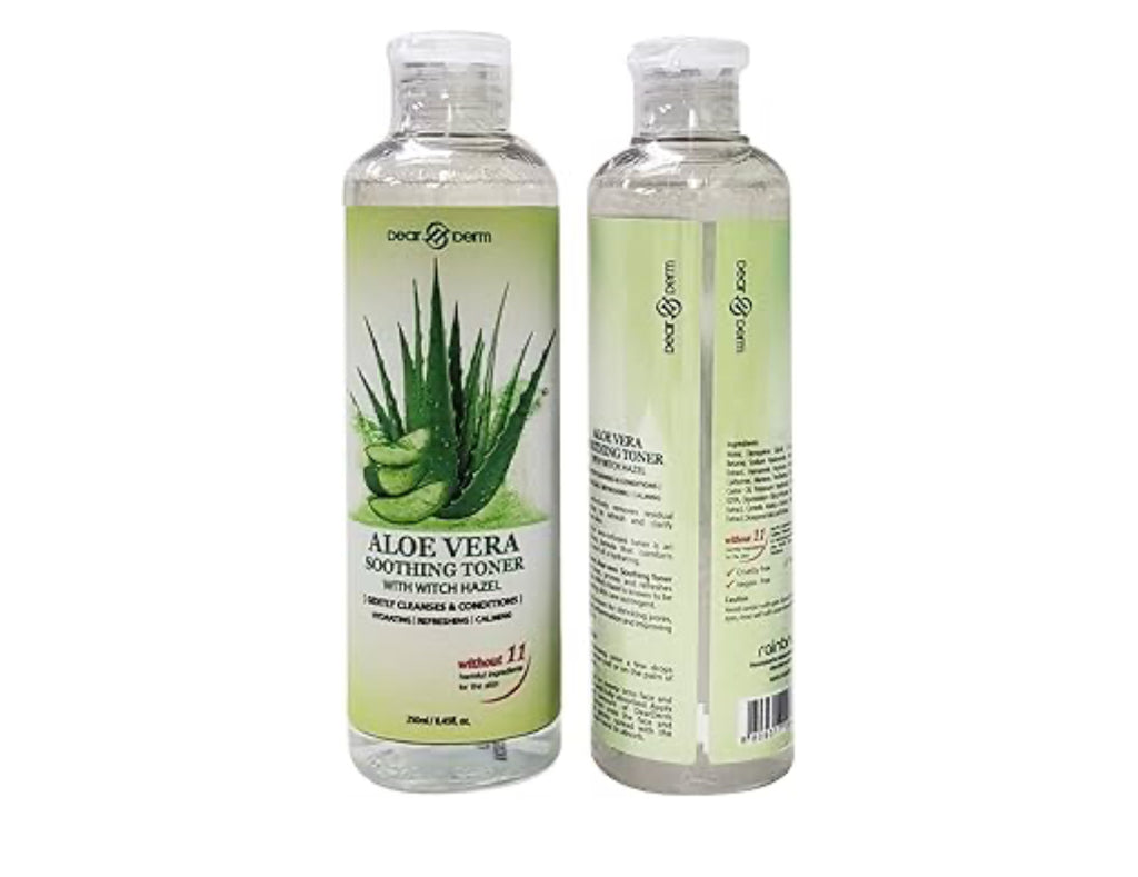 Dearderm Skincare Essence Face Toner 8.45fl.oz/250ml (with Witch Hazel) (Marine Collagen)(Aloe Vera)