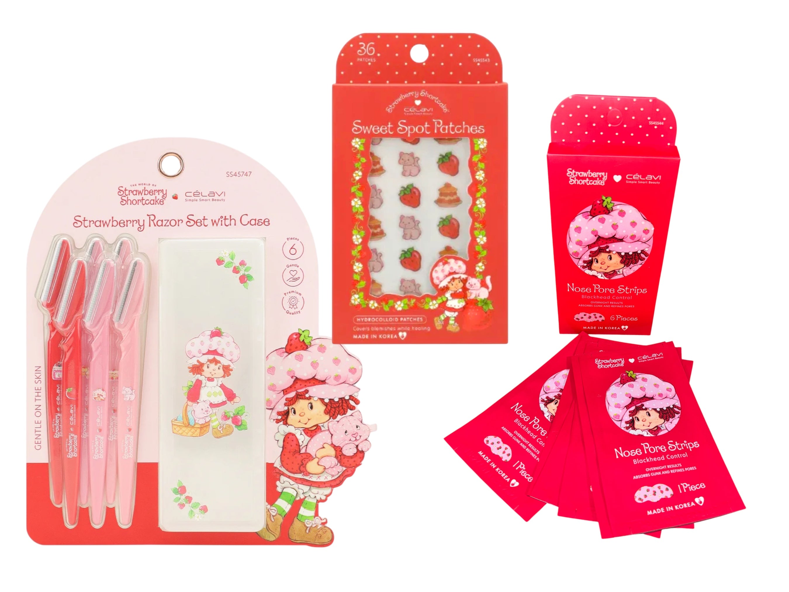 Strawberry Shortcake skincare,Cosmetic 3-Pc Sets