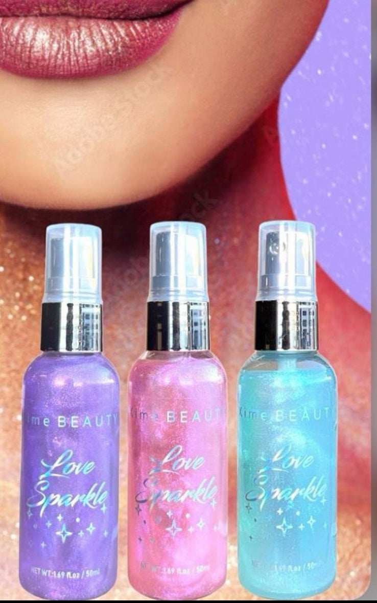 Love Sparkle XIME Beauty Glitter Body Spray 2 Color Sets Available