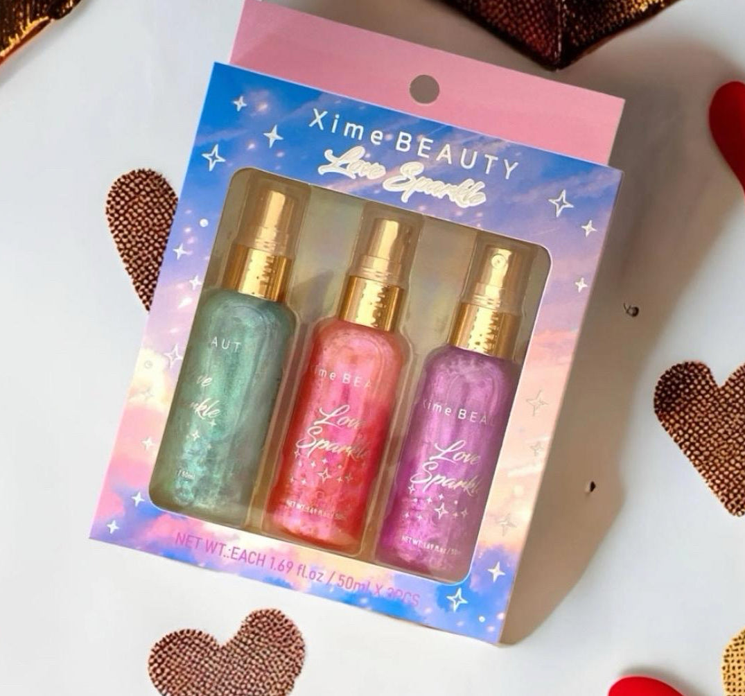 Love Sparkle XIME Beauty Glitter Body Spray 2 Color Sets Available