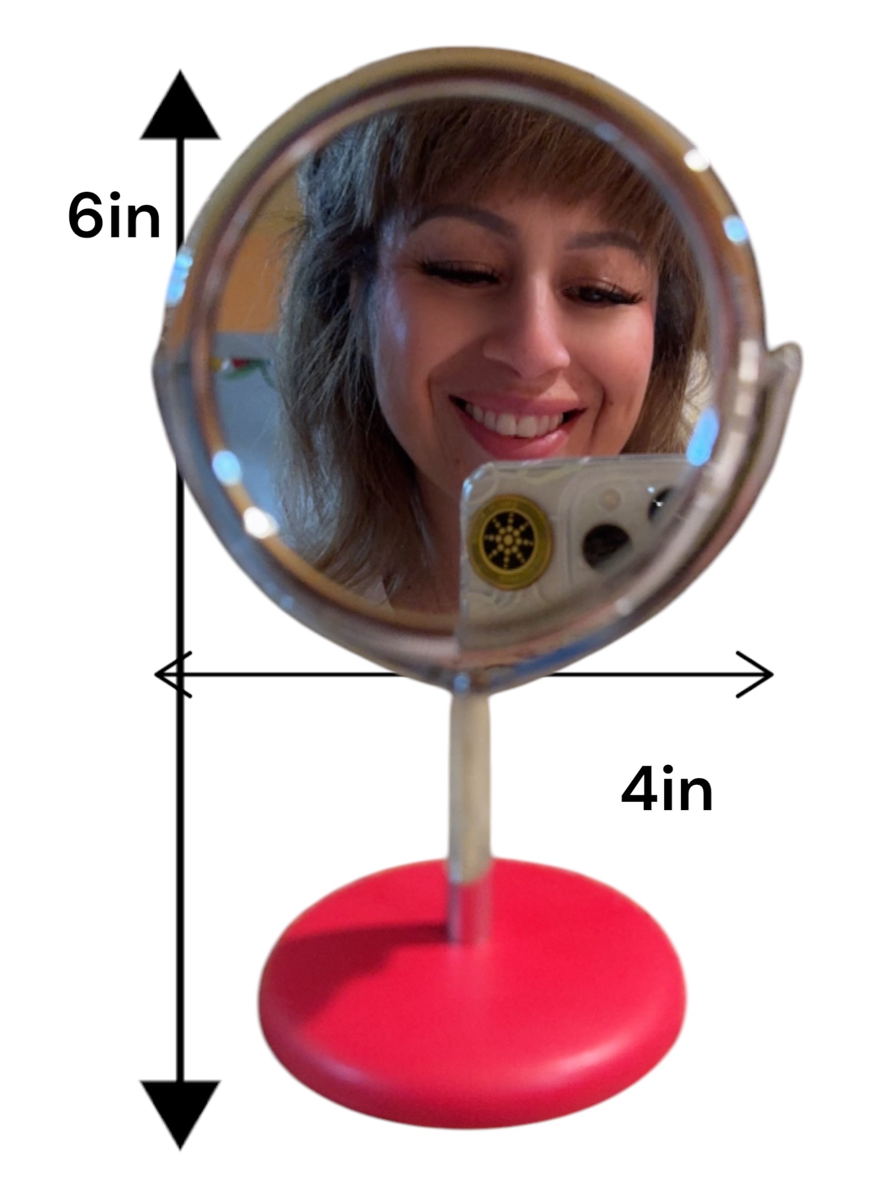 3-Pc Fashion Set,8x5in Glass beaded Purse Coin Purse,6x3in Hair Brush,and 6x4in Swivel Stand Mini Pristine Mirror Betty Boop Set